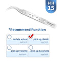 NAGARAKU Stainless Steel Straight Curved Nail Volume Eyelash Accurate Tweezers Nippers Pointed Clip Set Makeup Tools