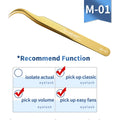 NAGARAKU Stainless Steel Straight Curved Nail Volume Eyelash Accurate Tweezers Nippers Pointed Clip Set Makeup Tools