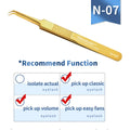 NAGARAKU Stainless Steel Straight Curved Nail Volume Eyelash Accurate Tweezers Nippers Pointed Clip Set Makeup Tools