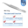 NAGARAKU Stainless Steel Straight Curved Nail Volume Eyelash Accurate Tweezers Nippers Pointed Clip Set Makeup Tools