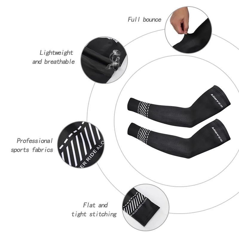 Mangas de braço para ciclismo Mangas de proteção solar Anti-UV Protetor solar Corrida Ciclismo Manga Esporte ao ar livre Ciclismo Aquecedores de braço Homens