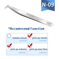 NAGARAKU Stainless Steel Straight Curved Nail Volume Eyelash Accurate Tweezers Nippers Pointed Clip Set Makeup Tools