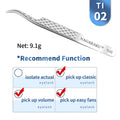NAGARAKU Stainless Steel Straight Curved Nail Volume Eyelash Accurate Tweezers Nippers Pointed Clip Set Makeup Tools
