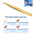 NAGARAKU Stainless Steel Straight Curved Nail Volume Eyelash Accurate Tweezers Nippers Pointed Clip Set Makeup Tools
