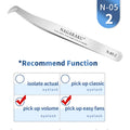 NAGARAKU Stainless Steel Straight Curved Nail Volume Eyelash Accurate Tweezers Nippers Pointed Clip Set Makeup Tools