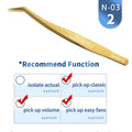 NAGARAKU Stainless Steel Straight Curved Nail Volume Eyelash Accurate Tweezers Nippers Pointed Clip Set Makeup Tools