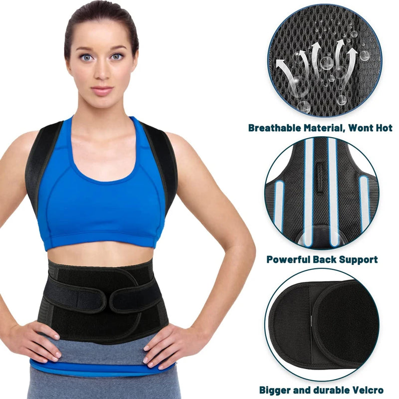 Colete de Suporte para Postura Corretora para Mulheres e Homens

- Endireitador de Costas
- Correção de Escoliose e Corcunda
- Treinador de Postura Ajustável

Ideal para:

- Corrigir a postura
- Aliviar dores nas costas
-
