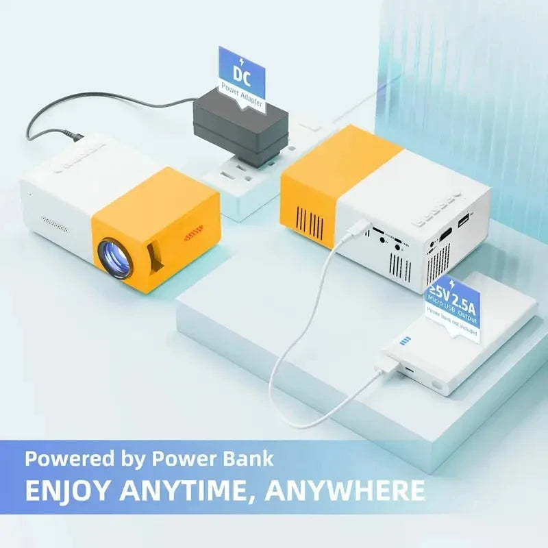 Mini projetor LED portátil