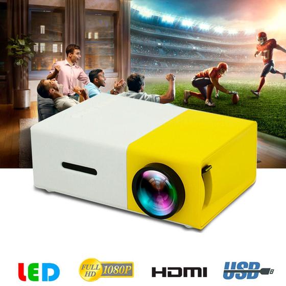 Mini projetor LED portátil